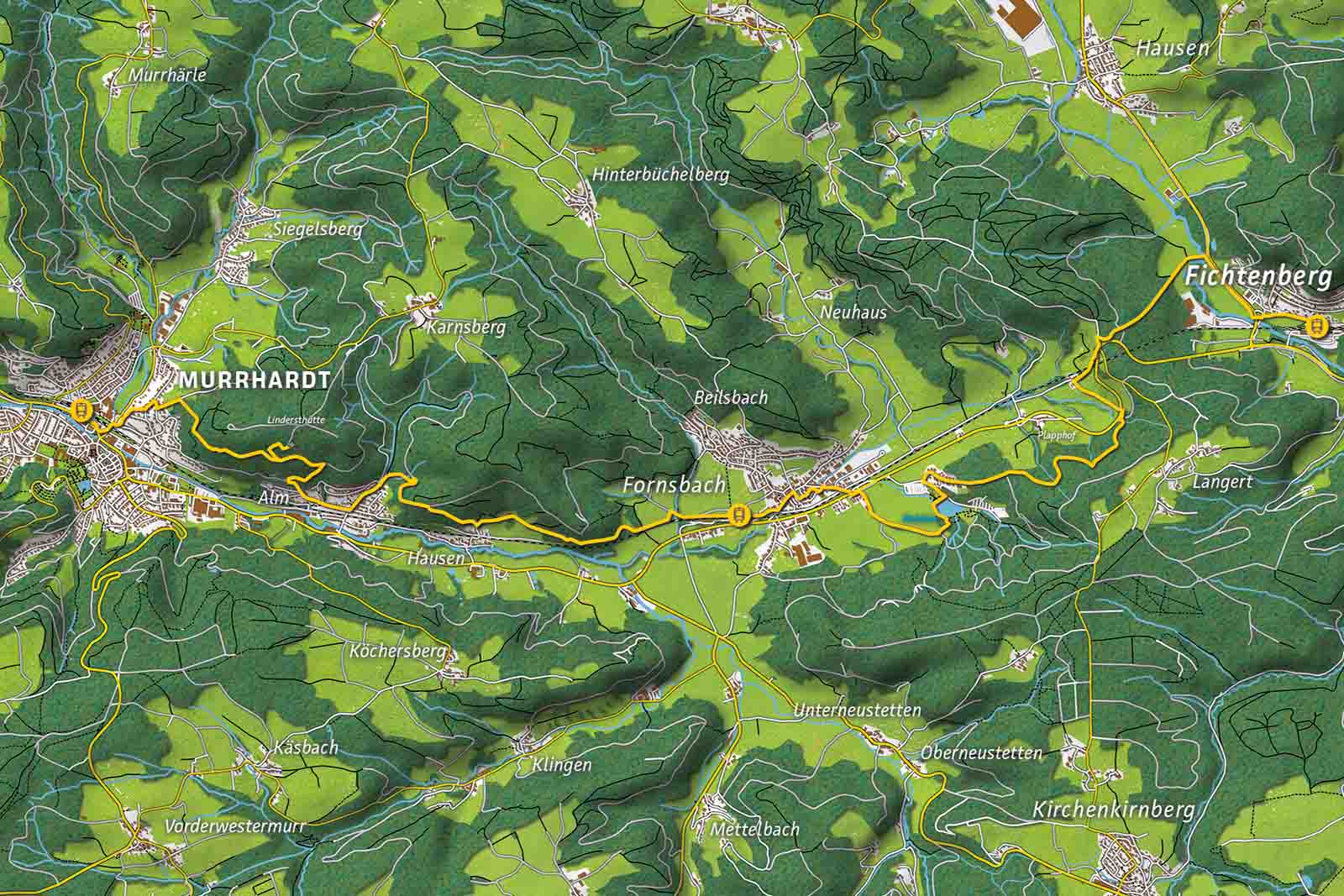 Karte Fichtenberg-Murrhardt