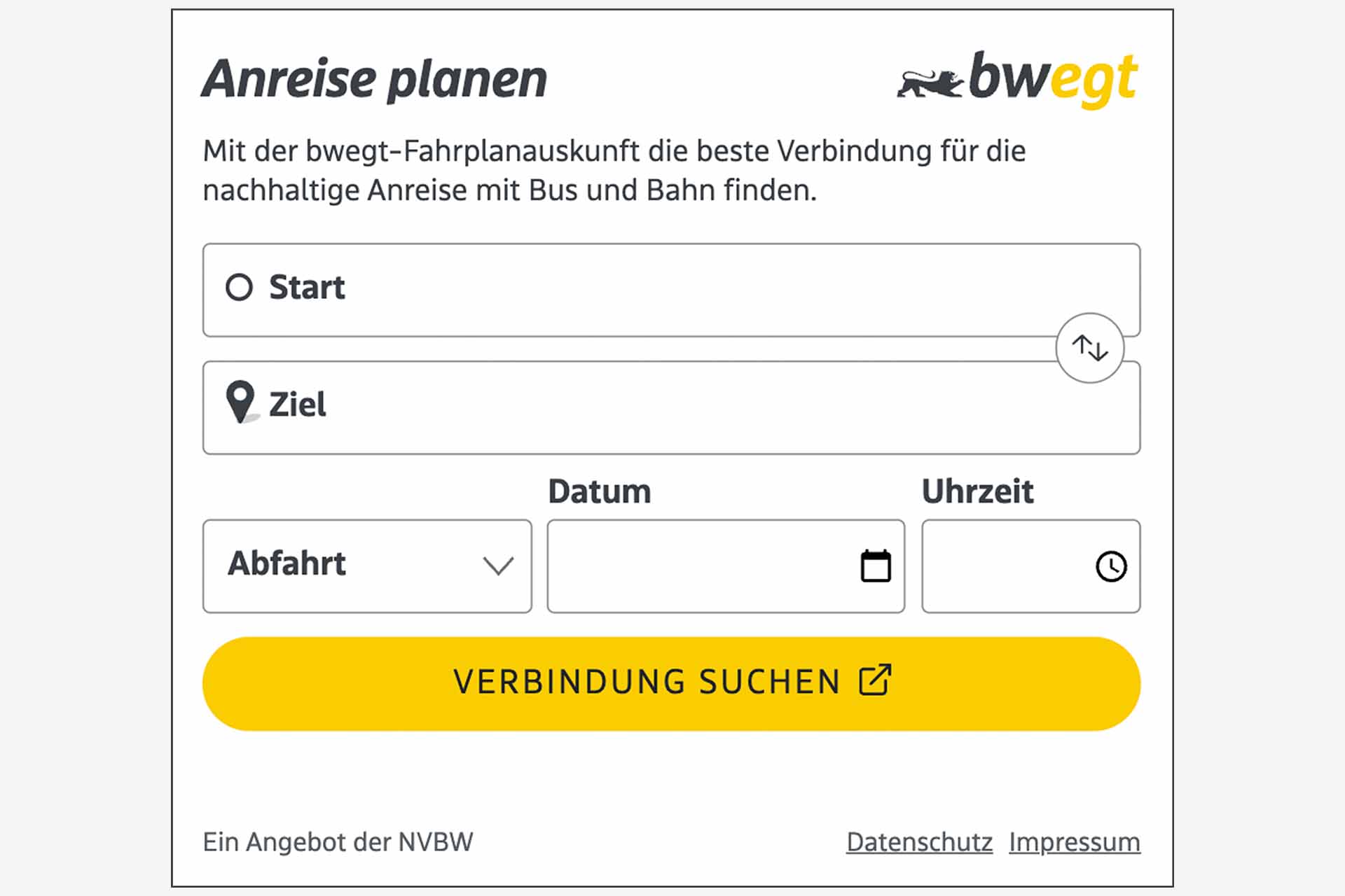 Fahrplanauskunft-Widget