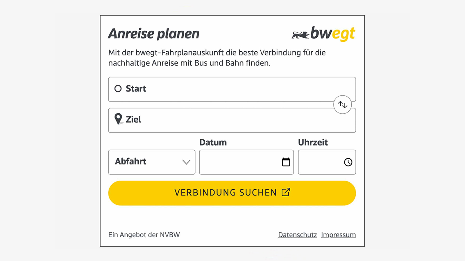 Fahrplanauskunft-Widget