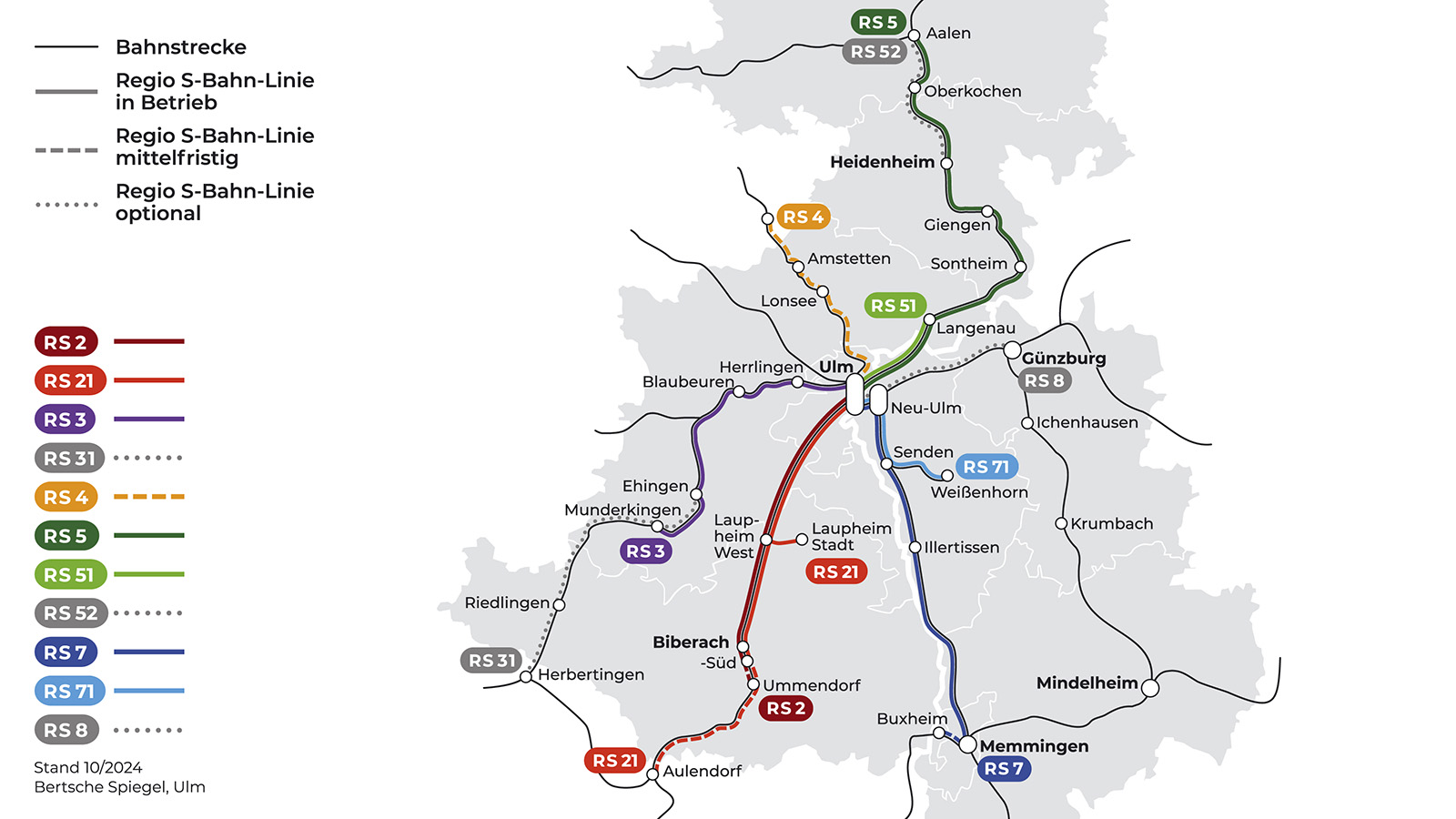 Karte Donau-Iller Liniennetzplan