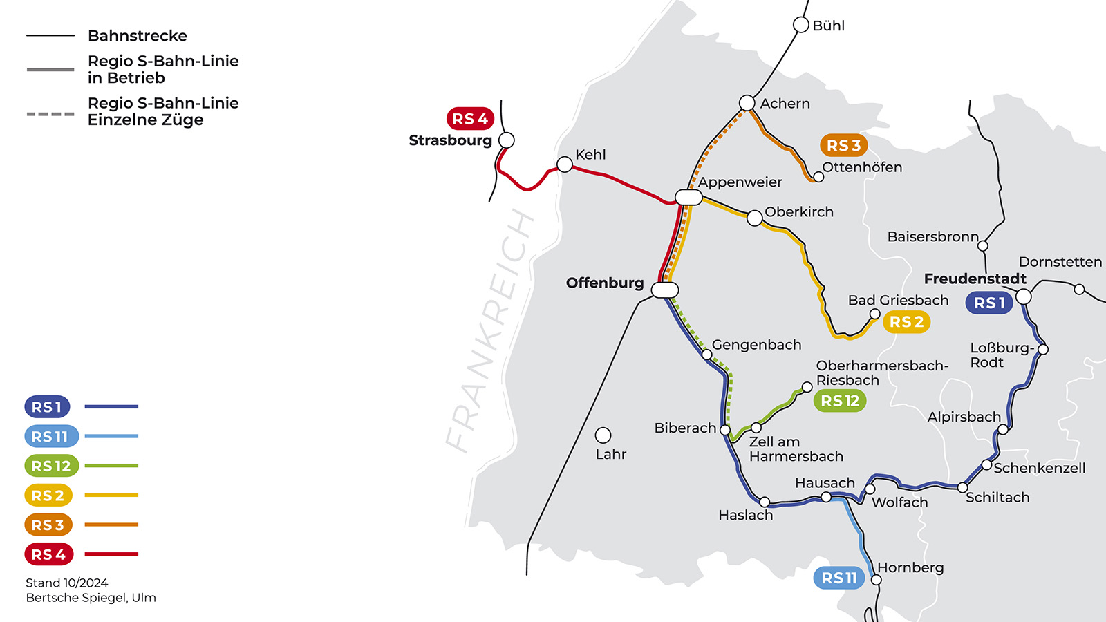 Karte Ortenau Liniennetzplan